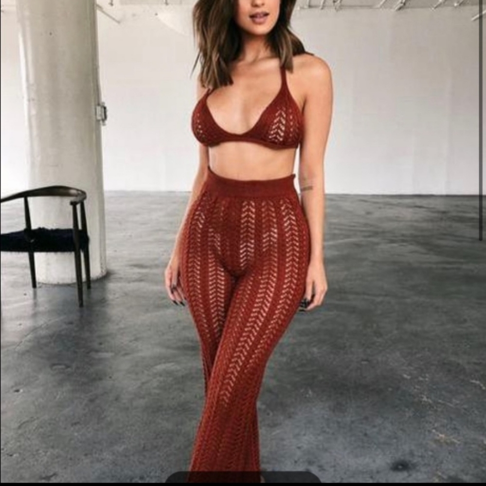 Elsy knit matching set- Copper